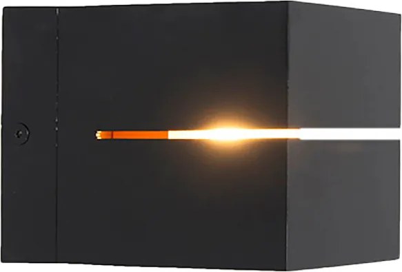 Inteligentná nástenná lampa čierna so zlatom 9,7 cm vrátane WiFi G9 - Transfer Groove