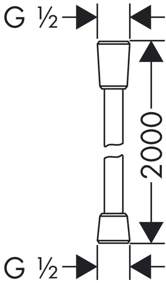 Hansgrohe Isiflex, sprchová hadica 2000 mm, chrómová, HAN-28274000