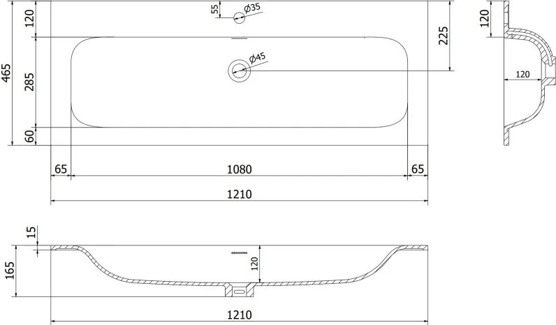 Mexen Orio, kúpeľňová skrinka 120 cm s umývadlom Vela, 2 zásuvky, biela matná, 91A10-12047-2-BFF01-W23M01