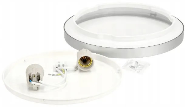 BERGE LED Plafond 2xE27 IP20 SEMO-R STRIEBORNÁ