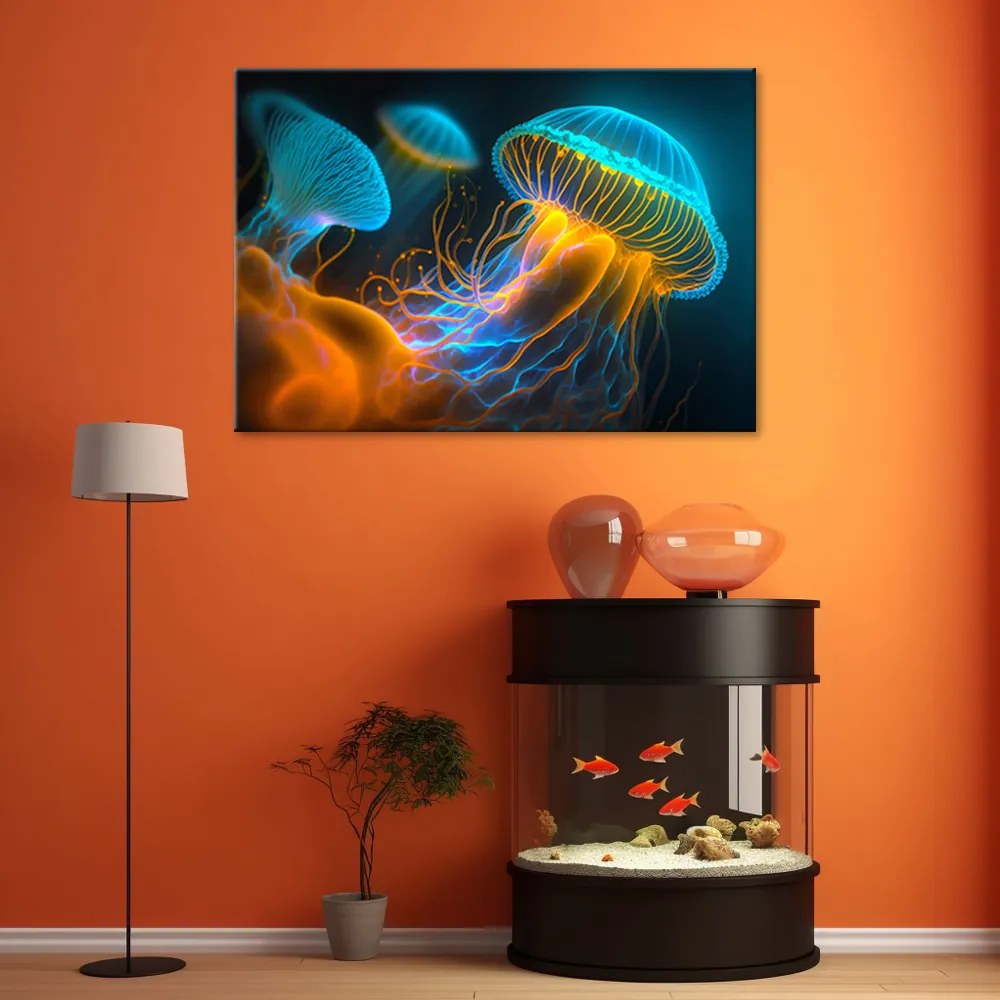 Gario Obraz na plátne Úchvatné medúzy Rozmery: 120 x 80 cm
