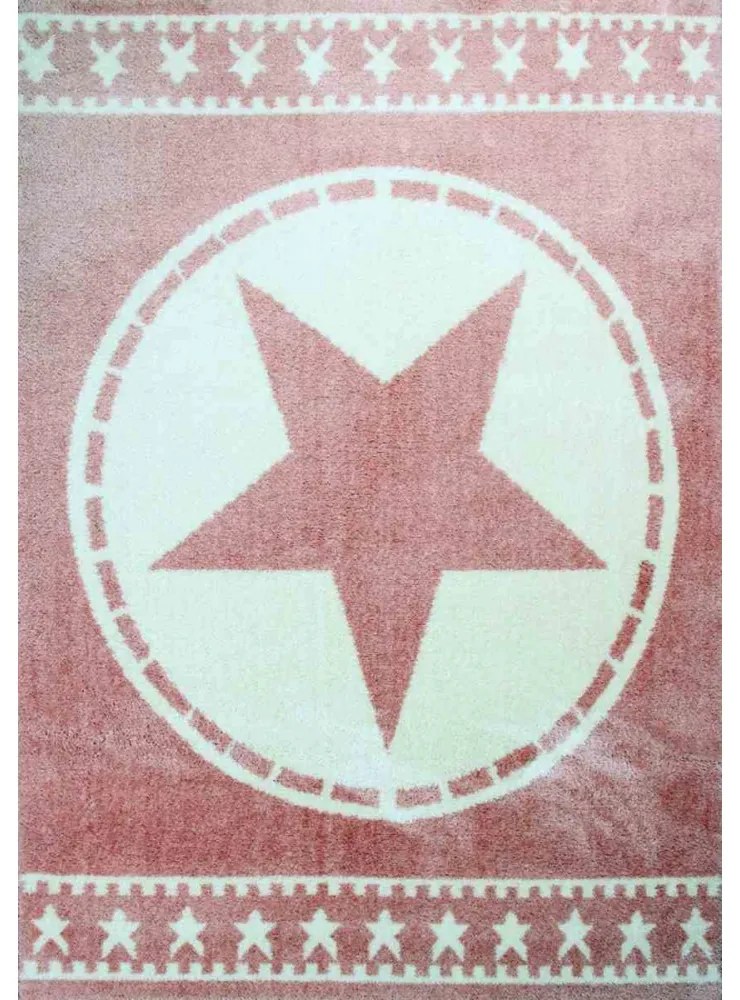 Kusový koberec Hviezda ružový, Velikosti 70x140cm