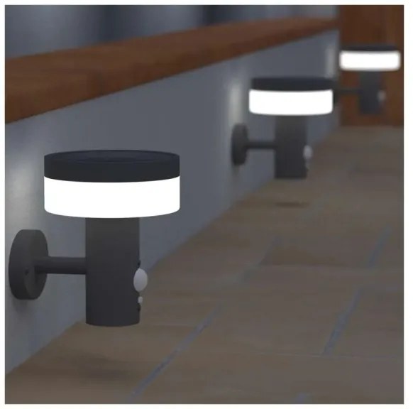 LED solárne nástenné svietidlo so senzorom LED/2W/3,7V 1200 mAh IP44