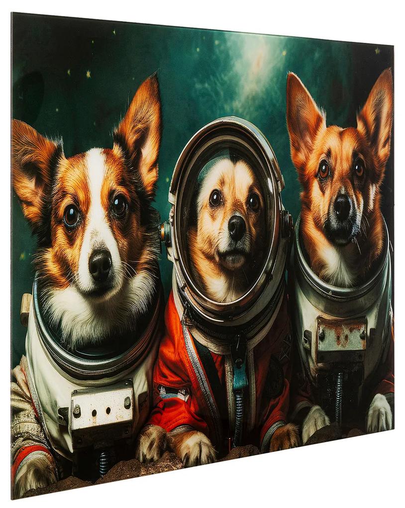Astronauts Dogs obraz viacfarebný 80x60 cm