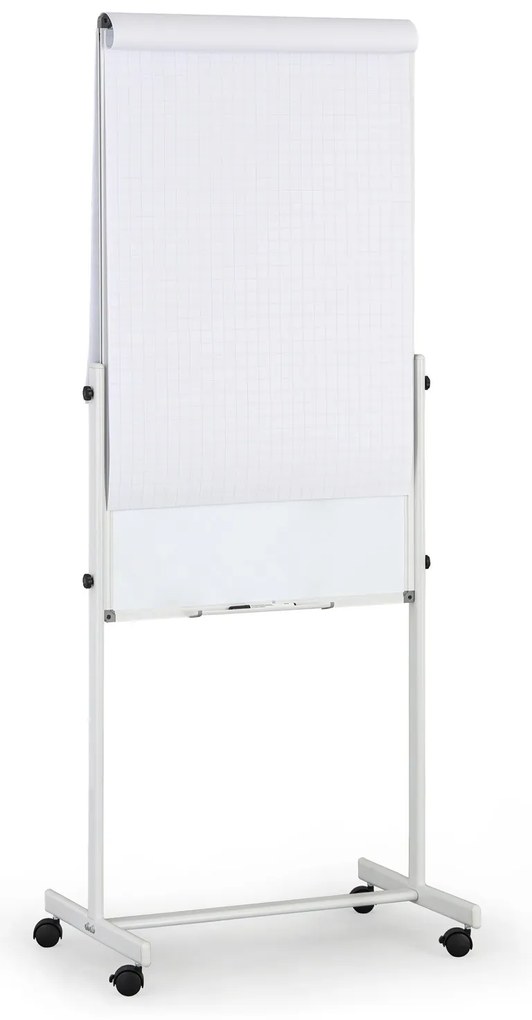 Mobilná tabuľa, flipchart, kombinovaný povrch, 1200 x 700 mm