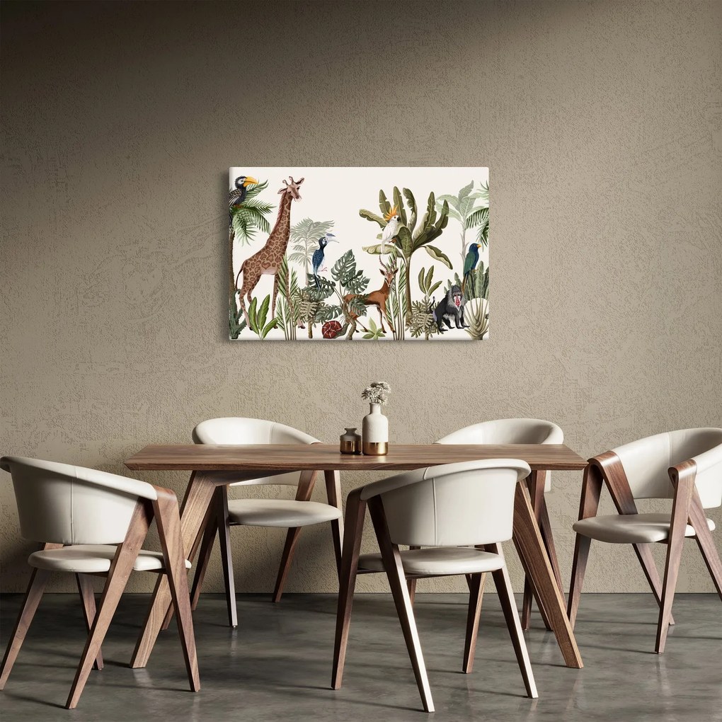 Obraz - Džungľa plná zvieratiek (90x60 cm)