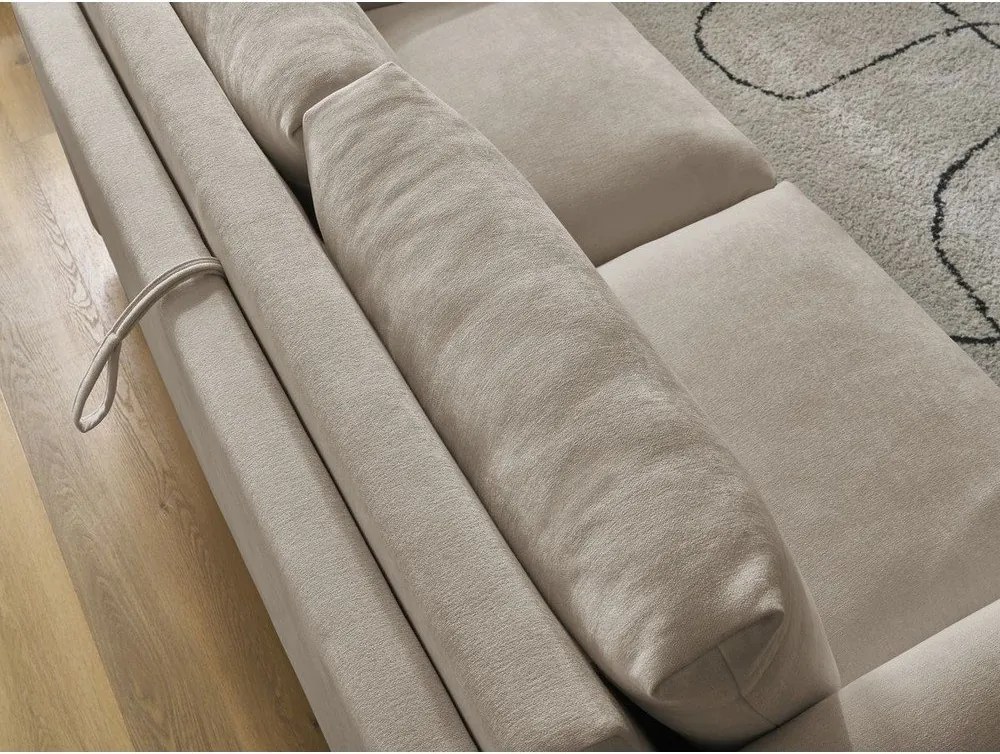Taupe pohovka na každodenné spanie/rozkladacia 220 cm Cocoone – Bobochic Paris