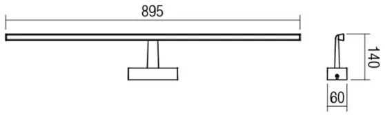 Redo 01-1678 - LED Kúpeľňové osvetlenie zrkadla NEPTUNE 1xLED/18W/230V IP44