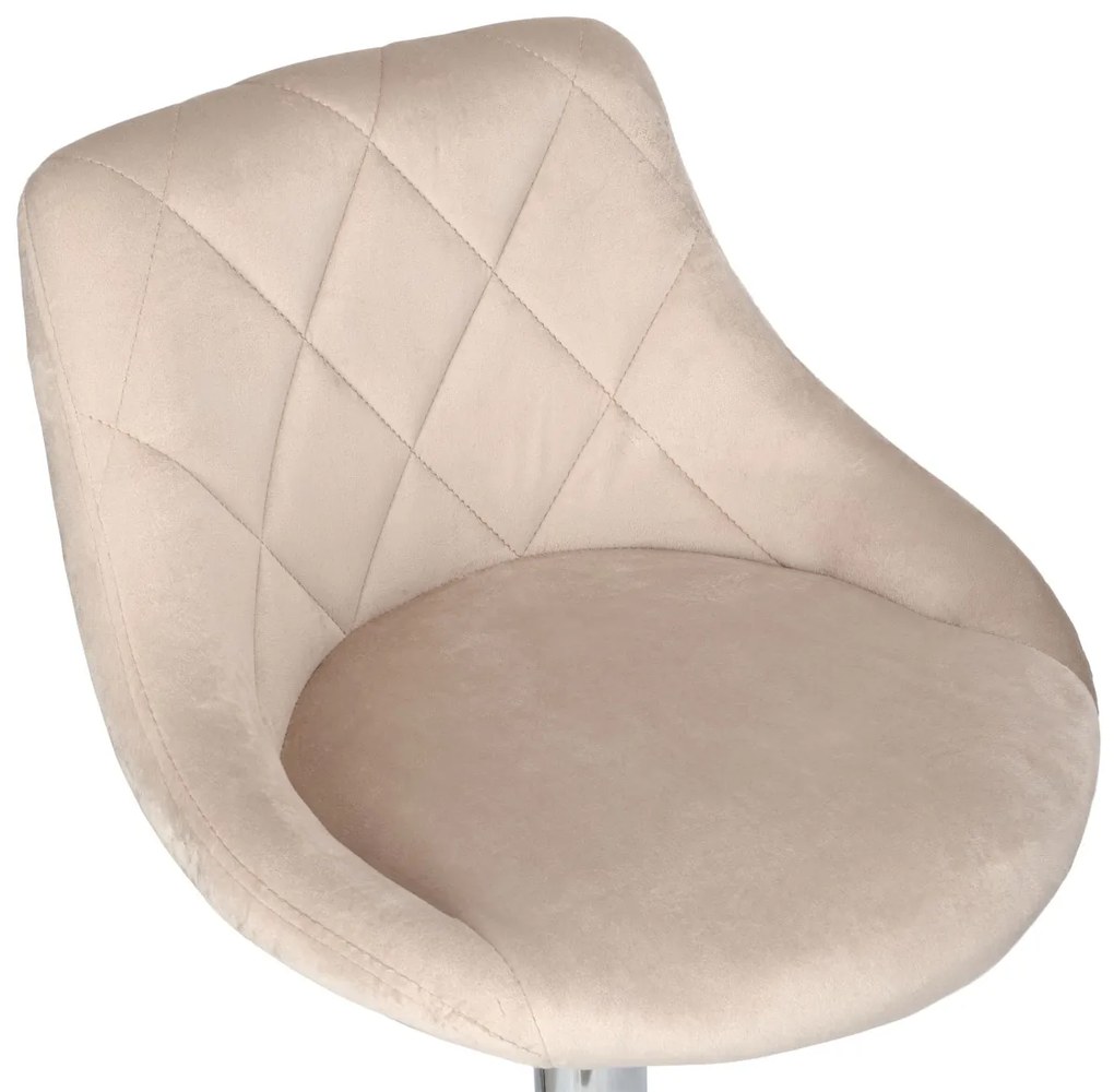 Barová stolička CYDRO chróm béžová