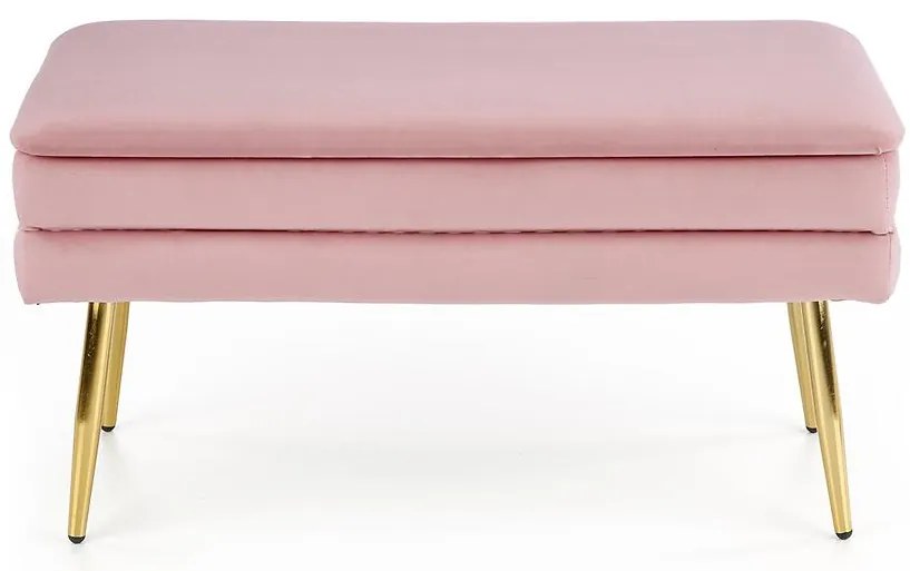 Taburetka Velva ružová/zlatá