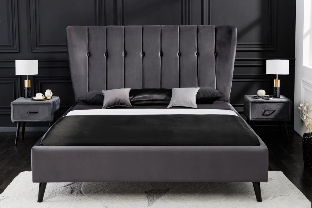 Posteľ Zeno roky 160x200cm tmavosivá