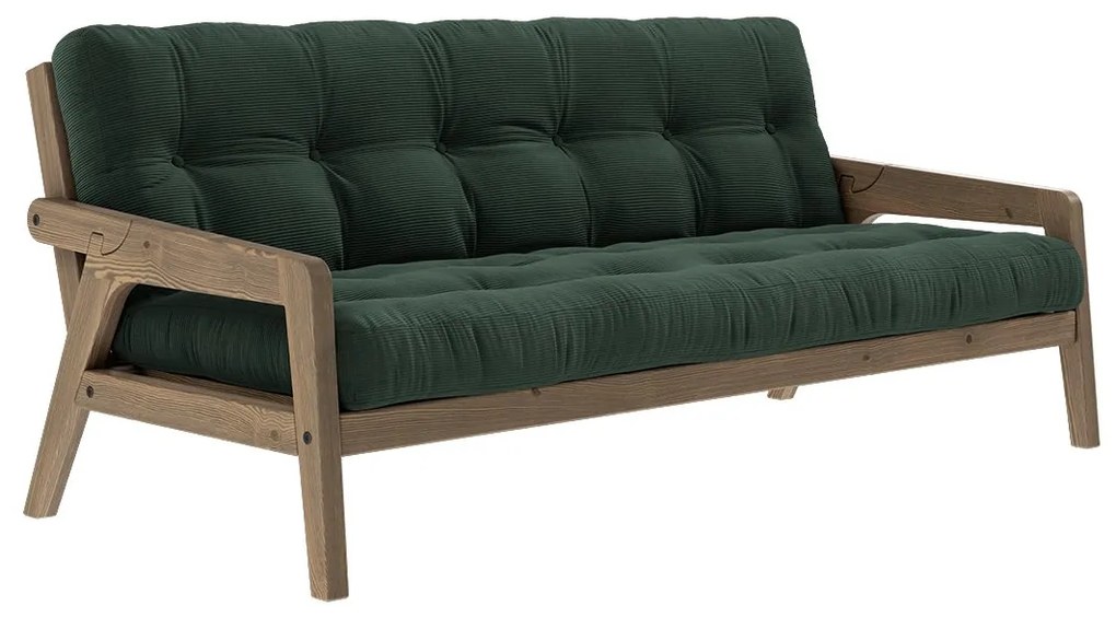 Variabilná pohovka Grab Seaweed/Carob Brown 204 × 90 × 93 cm / 204 × 130 × 43 cm