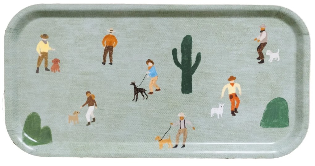 Fine Little Day Servírovací podnos Cowboys and Dogs 43 x 22 cm