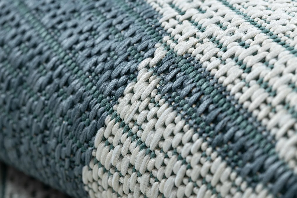Koberec COLOR 19676369 SISAL riadky béžovo / albastru