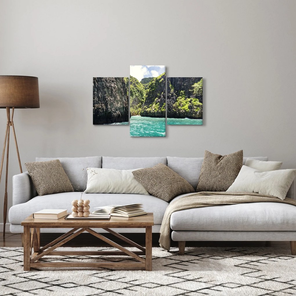 Obraz horskej rieky (90x60 cm)