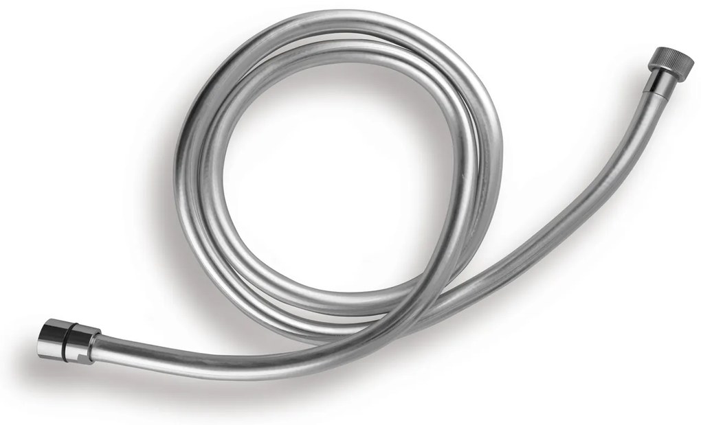 Novaservis - sprchová hadica plastová, 150 cm, strieborná, SILVER/151,0
