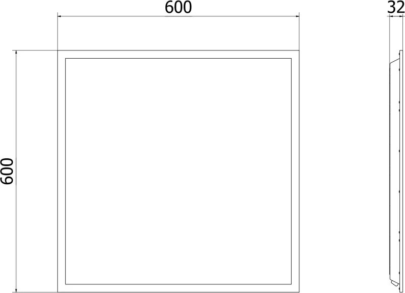Mexen Brill+, stropný LED panel 60×60 cm, 48 W, neutrálna biela 4000K, L201-060-060-4840-20
