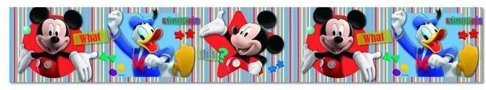 Samolepiaca  bordúra MICKEY MOUSE Stripe 15cm x 5m