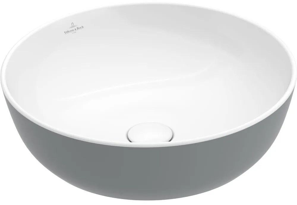 VILLEROY &amp; BOCH Artis okrúhle umývadlo na dosku bez otvoru, bez prepadu, priemer 430 mm, French Linen, 417943BCT7