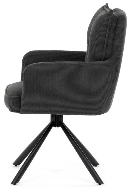 Autronic BONTEC Jedálenská stolička, sivá, menčestrová látka, HC-X1128 GREY2 Farba: Šedá