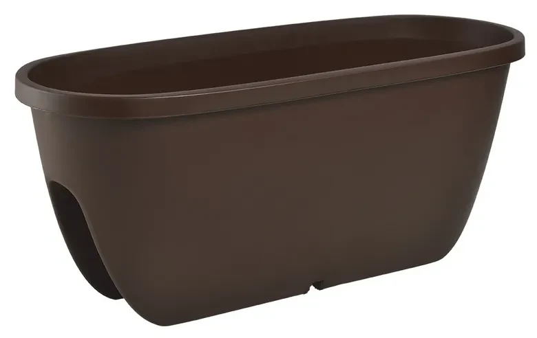 Gardenico Balkónový kvetináč na zábradlie Balconia OVI hnedá, pr. 60 cm, pr. 60 cm