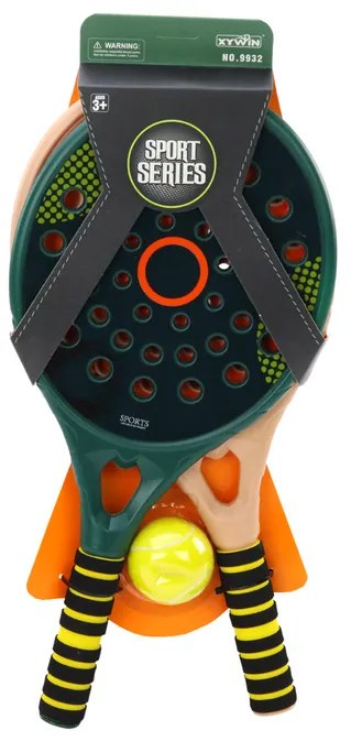 LEAN TOYS Sada 2 detských padelových rakiet s loptičkou