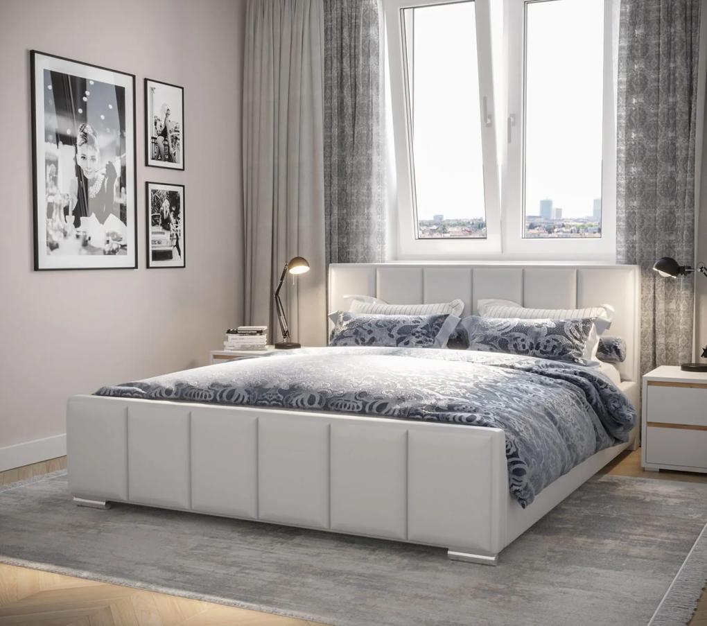 Moderná čalúnená posteľ FANCY - Železný rám,140x200