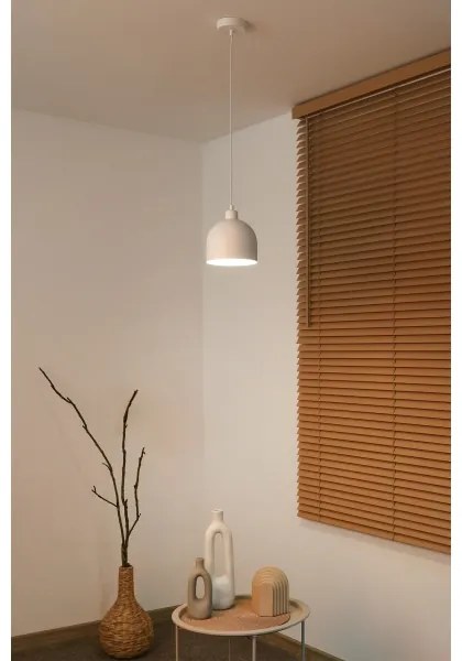 Duolla - Závesný luster na kábli IRONLINE 1xE27/15W/230V pr. 17 cm biely