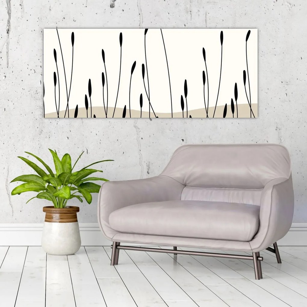 Obraz - Grafická lúka N⁰3 (120x50 cm)