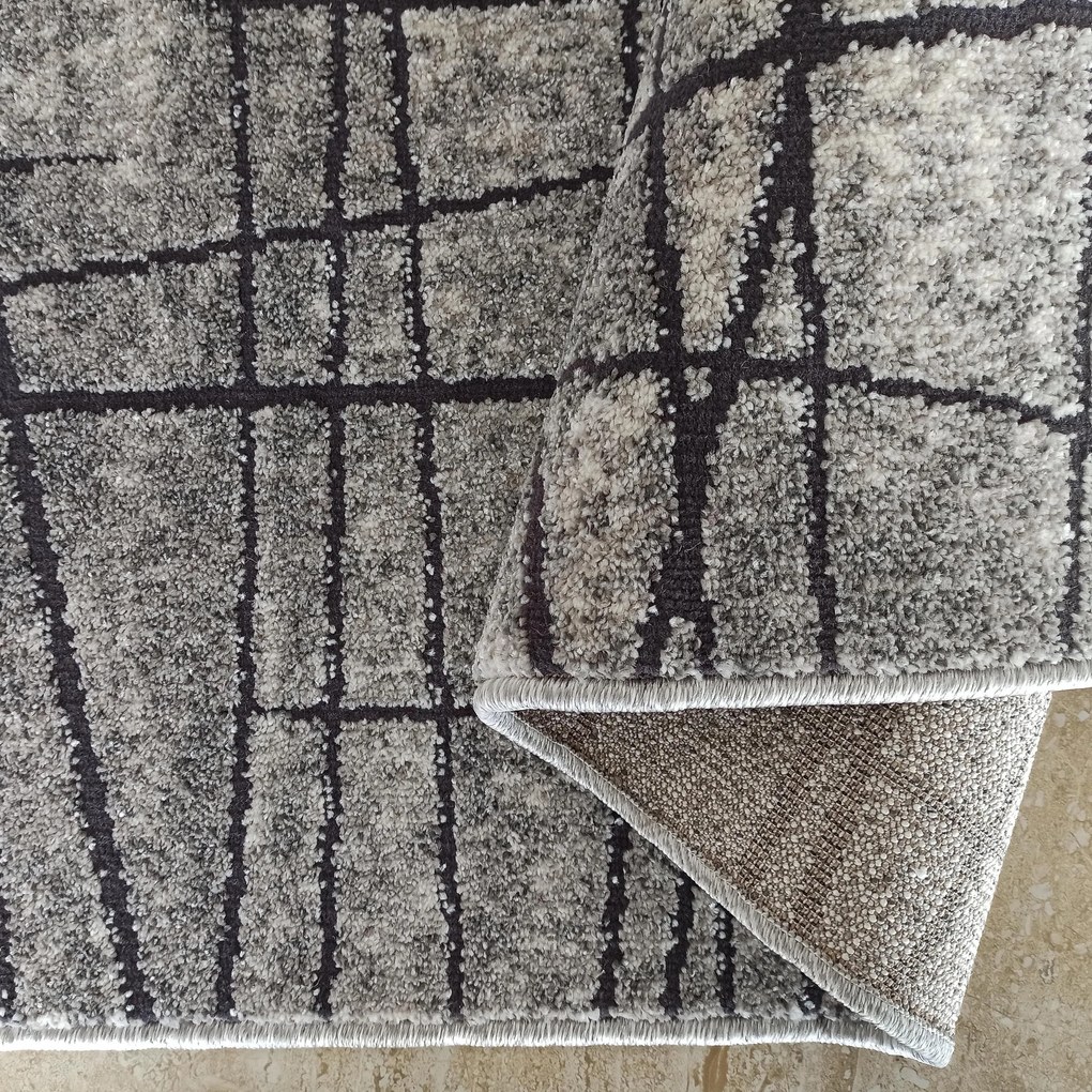 DY Sivý vzorovaný koberec Enigma 08 Rozmer: 200x290 cm