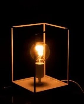 Stolní lampa z bílého kovového rámu Tilde S - Ø 20,5*30,5 cm