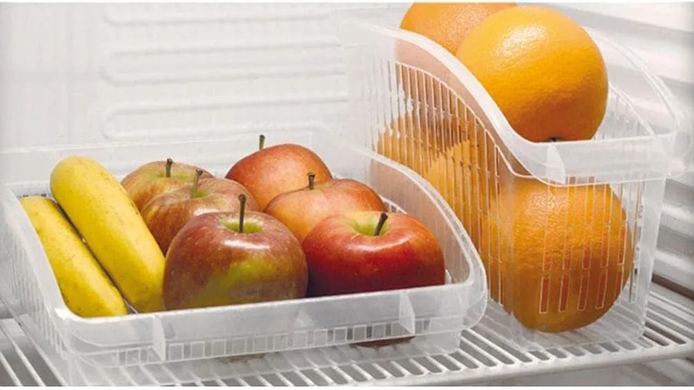 Orion Organizér, košík do chladničky aj police - ADEL plochý, priehľadný, 26 x 30 x 10 cm