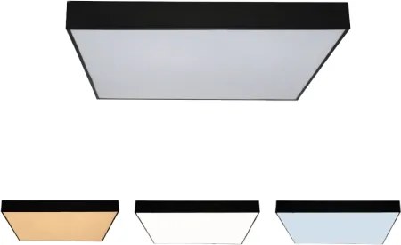 LED stropné svietidlo LED/215W/230V 3000/4000/6500K 80x80 cm čierne