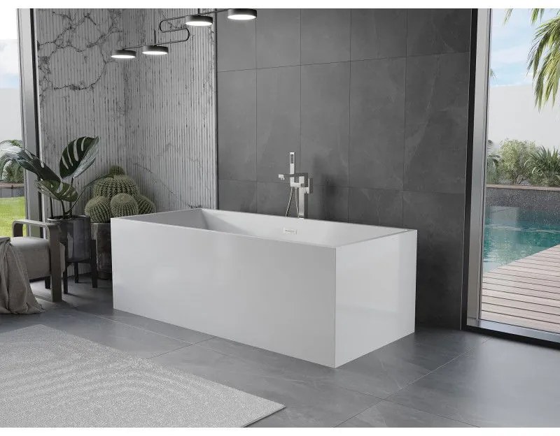 Mexen Vigo, voľne stojaca vaňa 178,5 x 80 cm, biela, brúsená oceľ prepad, 51251788000-97