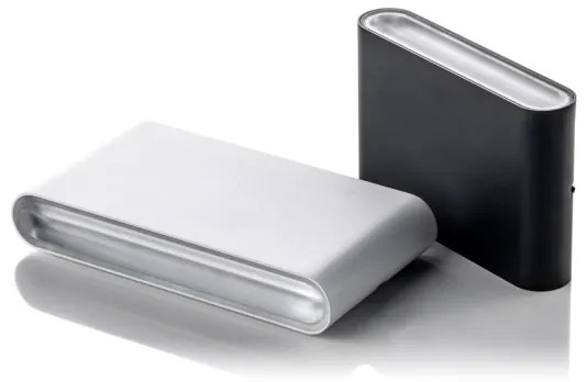 LED2 - LED Vonkajšie nástenné svietidlo FLAT 2xLED/5W/230V IP65 čierna