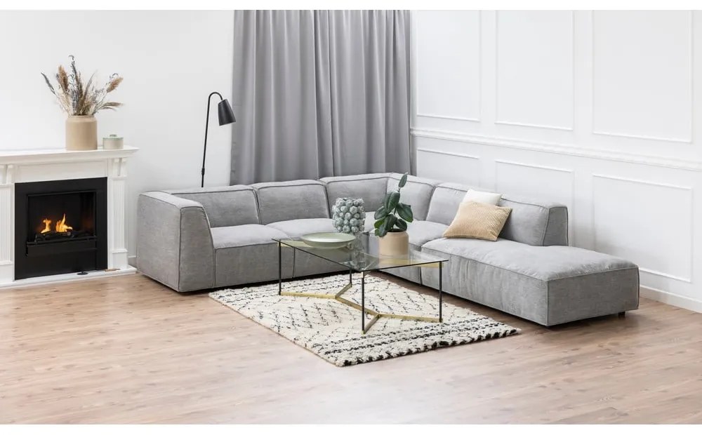 Svetlosivý koncový otvorený modul pohovky Bonami Selection Fairfield, pravý roh