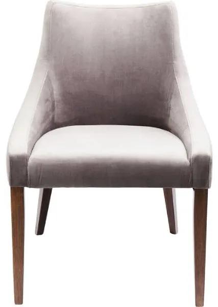 Mode stolička sivý zamat