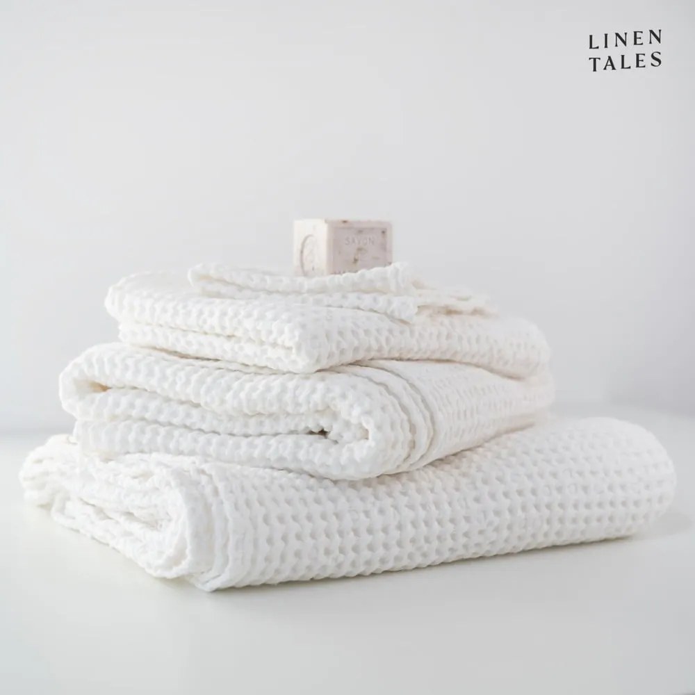 Biele uteráky a osušky v súprave 3 ks Honeycomb - Linen Tales