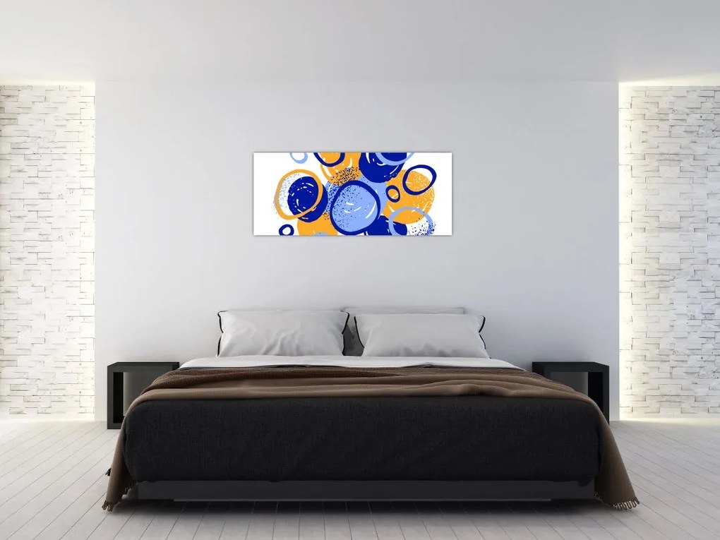 Obraz - Svetlý motív s kruhmi (120x50 cm)