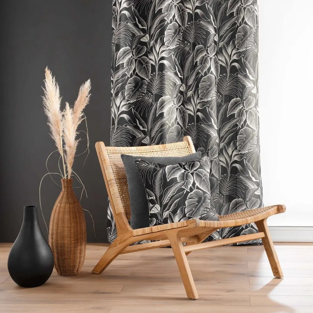 Čierno-biely záves 140x260 cm Cabana – douceur d'intérieur