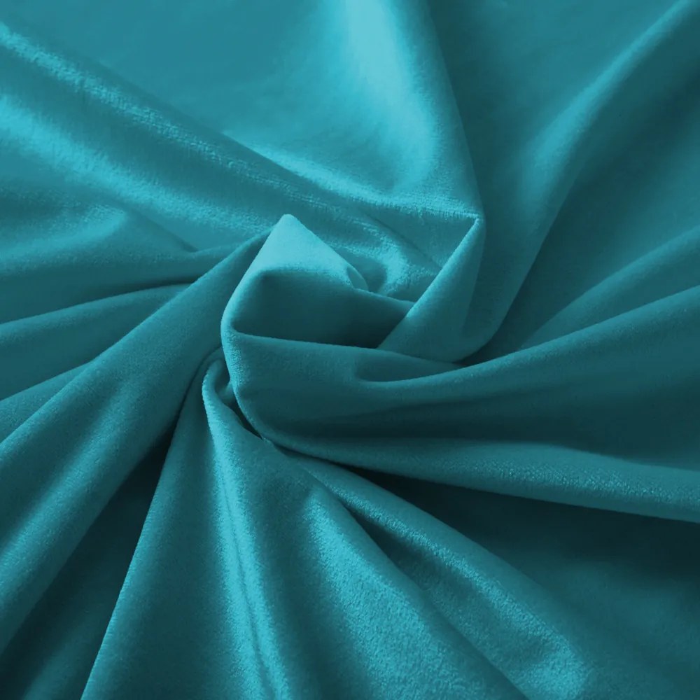 Biante Veľký zamatový okrúhly obrus Velvet Premium SVP-035 Tyrkysovo modrý Ø 200 cm