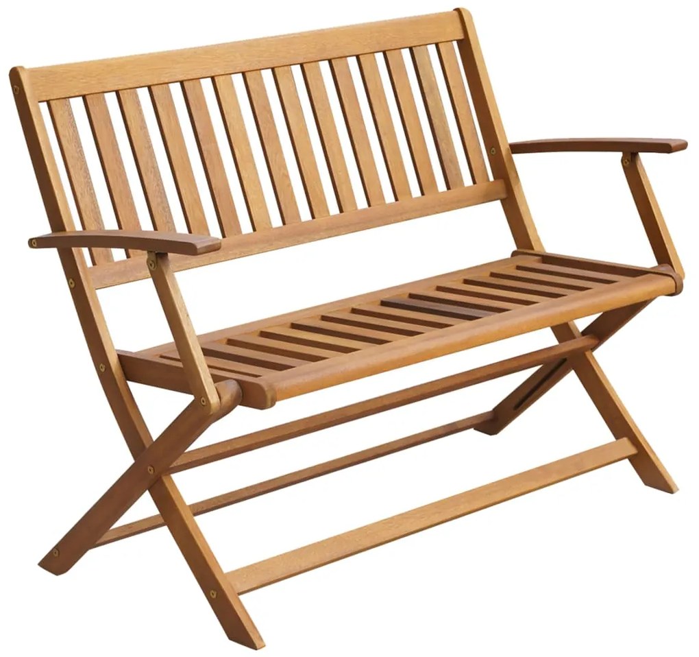 vidaXL Záhradná lavička s podložkou 120 cm akáciový masív