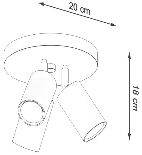 Sollux SL.1015 - Bodové svietidlo RING 3xGU10/10W/230V biela
