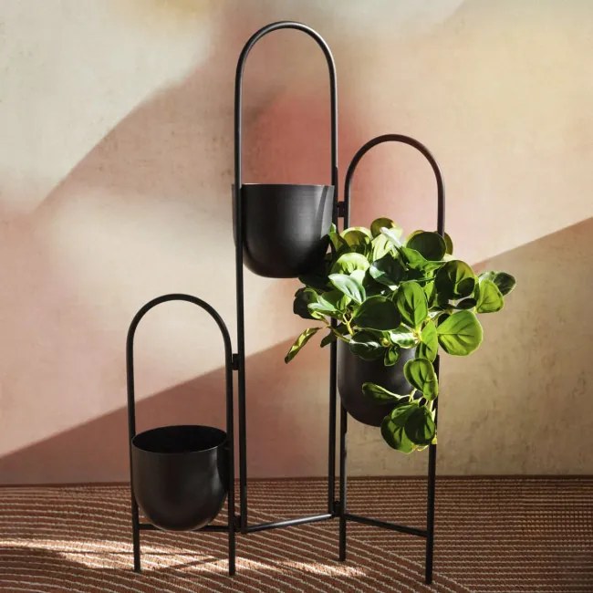 Stojan na kvety FLOERO čierny 876047