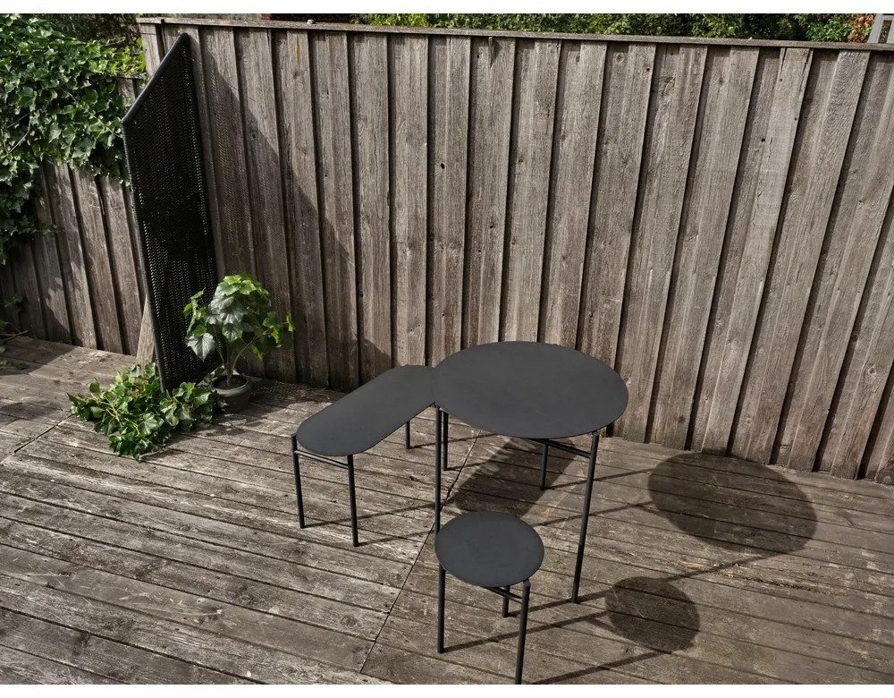 Čierna kovová stolička Disc – Zone