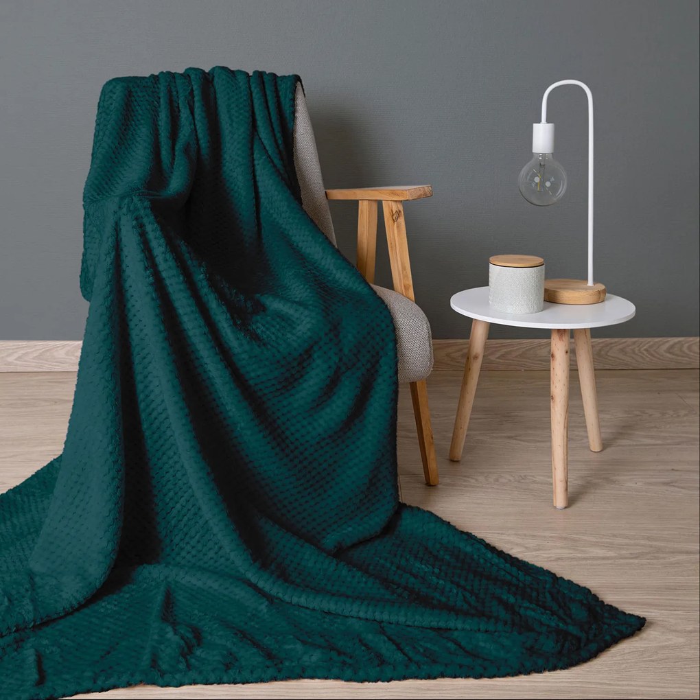 ŽAKÁROVÁ DEKA AMORRO 150X200 CM TMAVOTYRKYSOVÁ