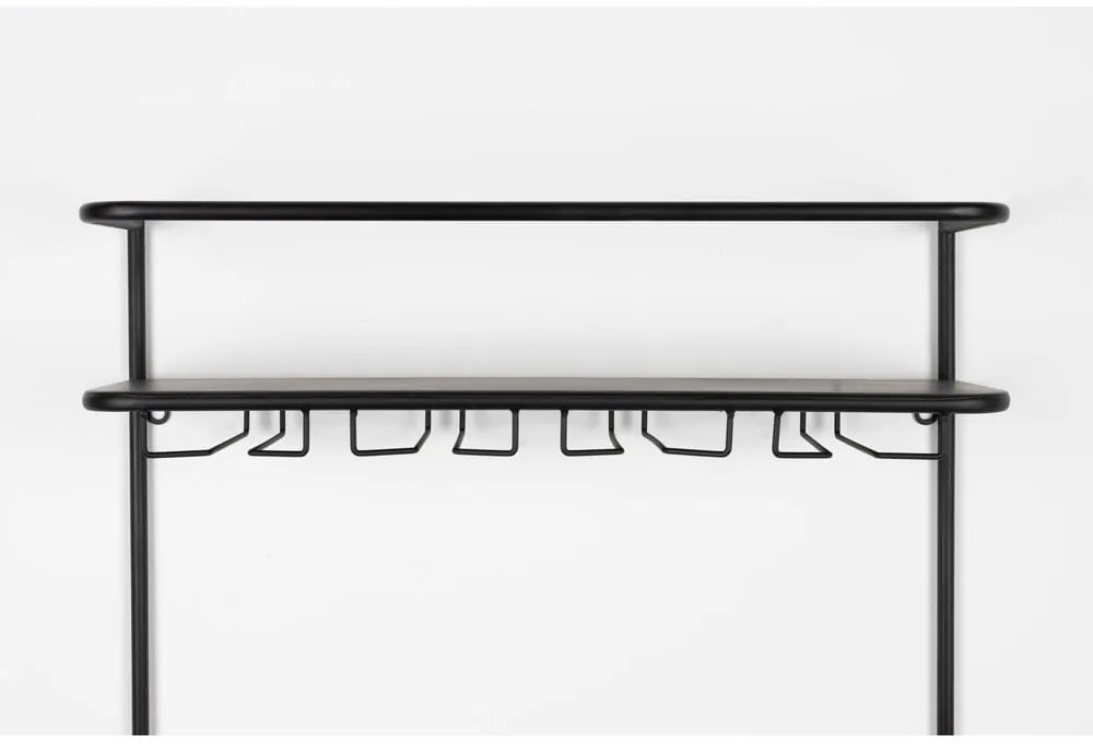 Čierny ratanový regál na víno Guuji - White Label