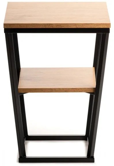 Odkladací stolík EXPAND 57x40 cm čierna/hnedá