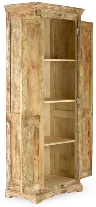 furniture-nabytek.cz - Masivní šatní skříň Patina z mangového dřeva, lakovaná, přírodní barva