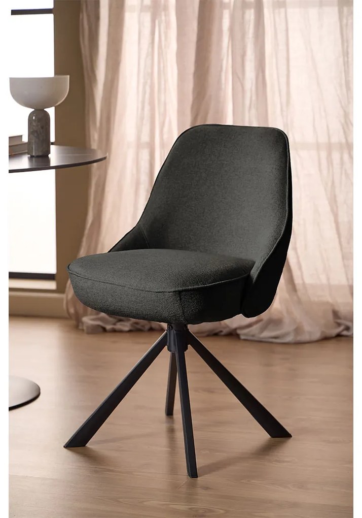 Otočná jídelní židle Carlton šedá